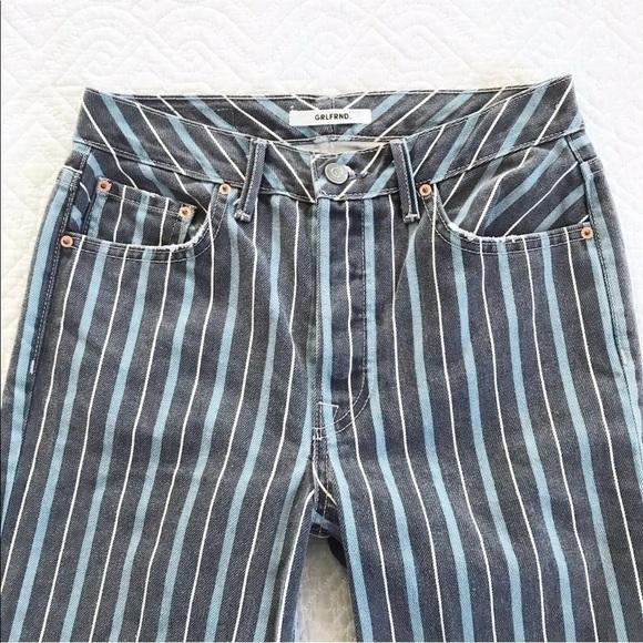 GRLFRND "Karolina" Skinny Crop Taffy Stripe Jeans - Picture 4 of 11